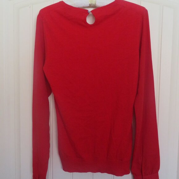 Mexx RED Lightweight Sweater with Semi-Sheer Sleeves M (K426) - Picture 2 of 6